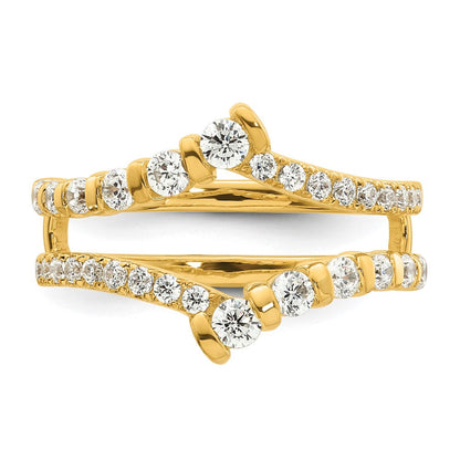 14K Gelbgold Ring-Guard mit 0,75 ct. Labor gezüchteten Diamanten VS/SI+ G+