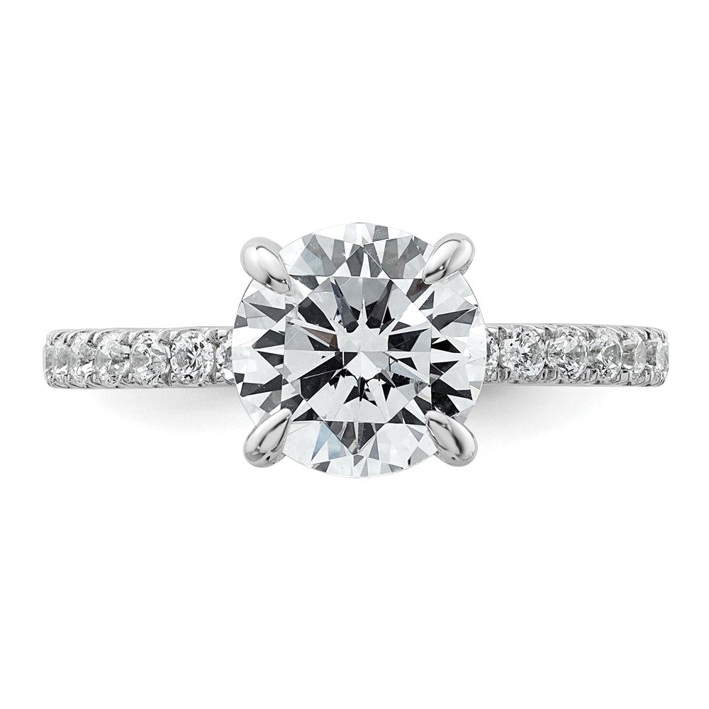 14K Weißgold 2,375 ct. Labor Diamant VS/SI+ G+ Flair Rund Verlobungsring