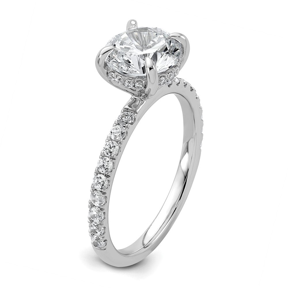 14K Weißgold 2,375 ct. Labor Diamant VS/SI+ G+ Flair Rund Verlobungsring