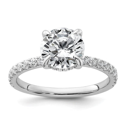14K Weißgold 2,375 ct. Labor Diamant VS/SI+ G+ Flair Rund Verlobungsring
