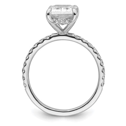 14K Weißgold Verlobungsring mit Labordiamant VS/SI FGH Flair Radiant Komposit