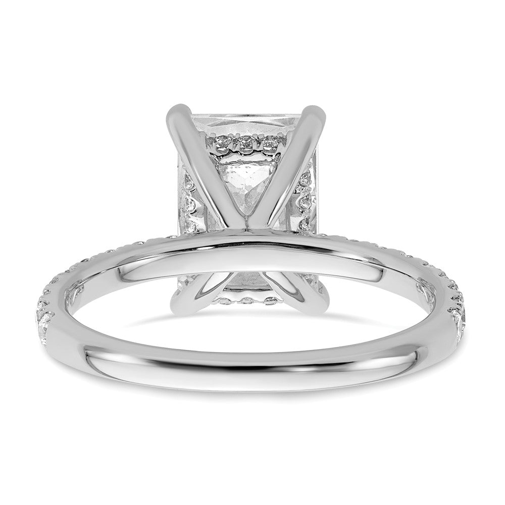14K Weißgold Verlobungsring mit Labordiamant VS/SI FGH Flair Radiant Komposit