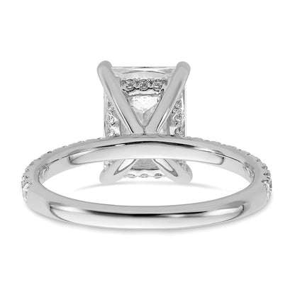 14K Weißgold Verlobungsring mit Labordiamant VS/SI FGH Flair Radiant Komposit