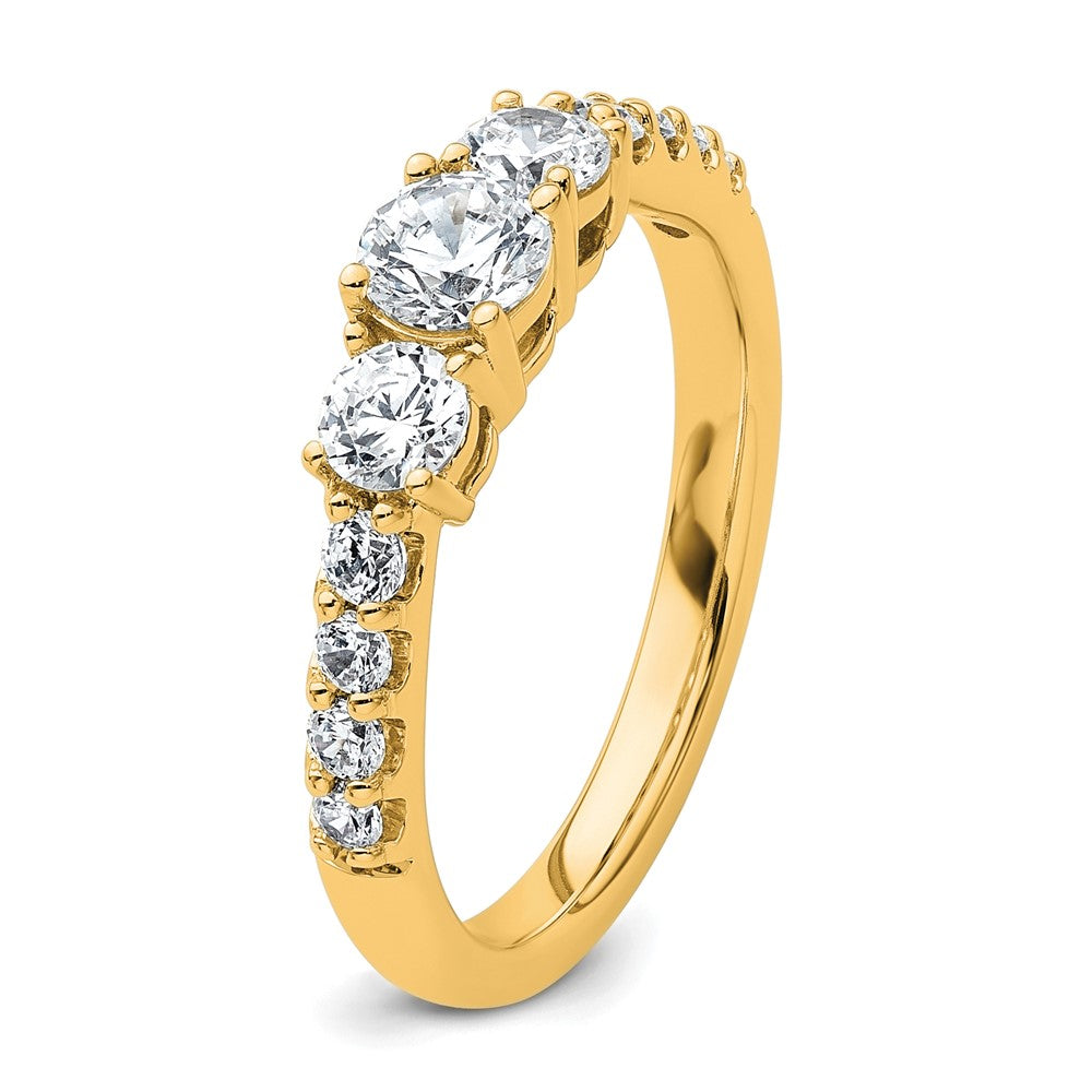 14K Gelbgold True Origin 1 Karat Im Labor Gezüchtet Diamant Vs D E F Komplett Dreistein Ring
