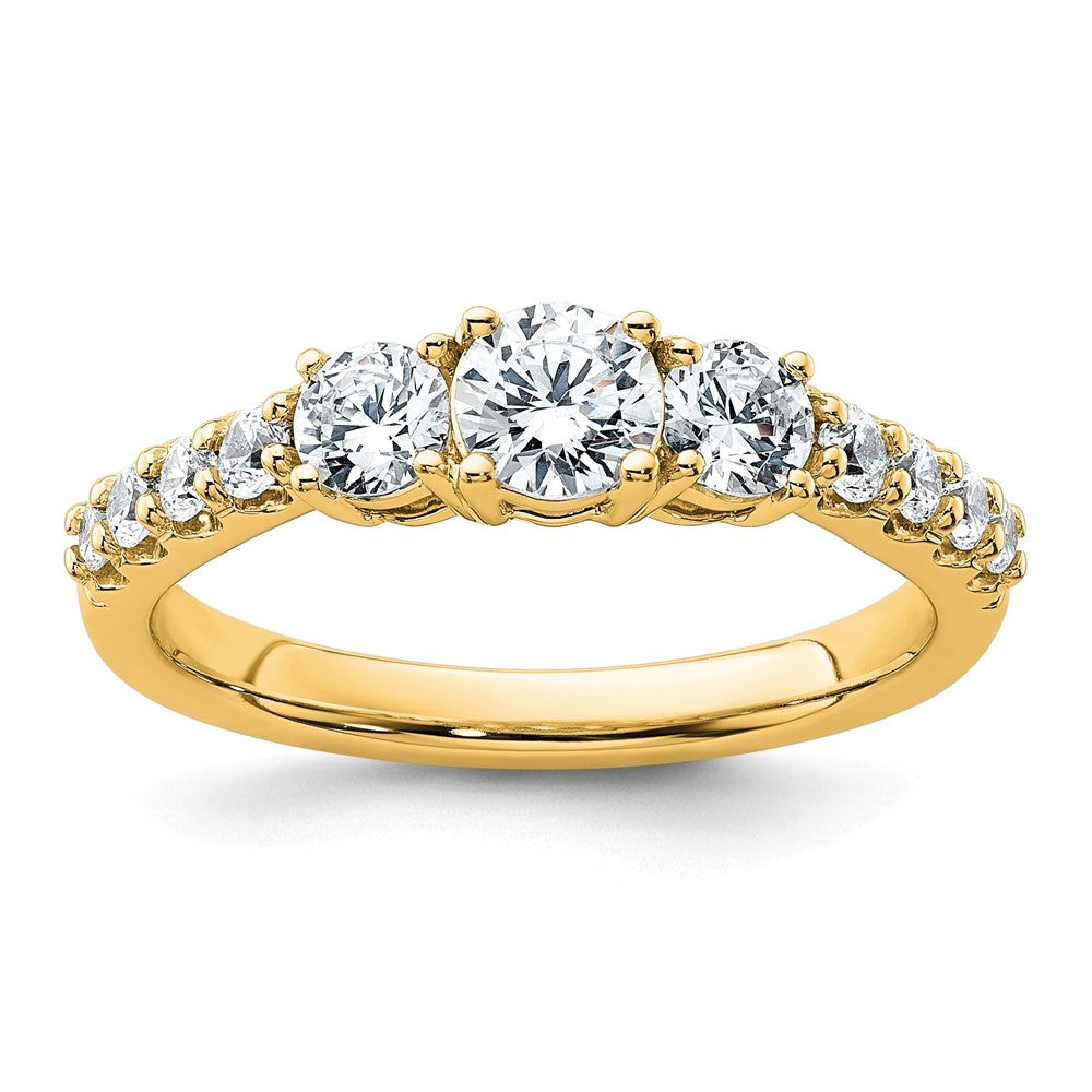 14K Gelbgold True Origin 1 Karat Im Labor Gezüchtet Diamant Vs D E F Komplett Dreistein Ring