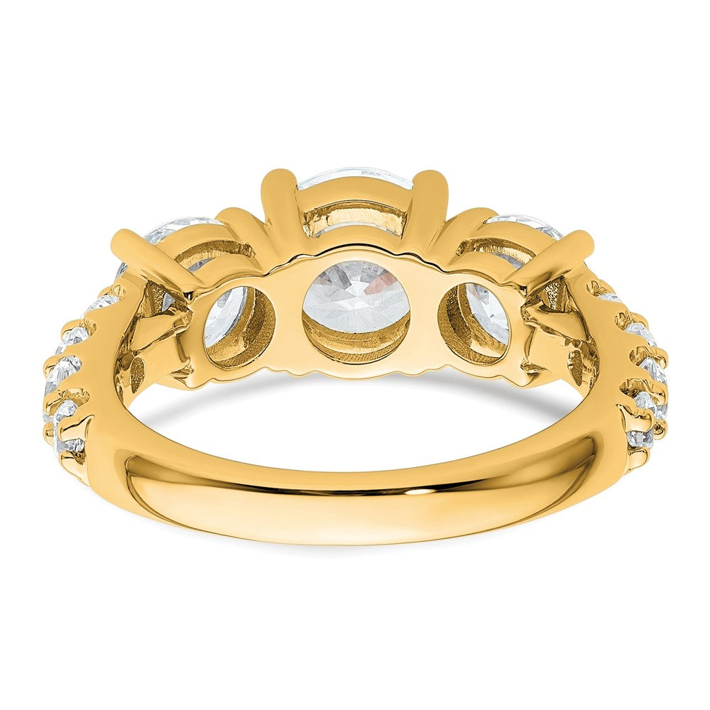 True Origin 14K Gelbgold 4 Karat Im Labor Gezüchtet Diamant Vs+ F+ Komplett Rund Dreistein Ring
