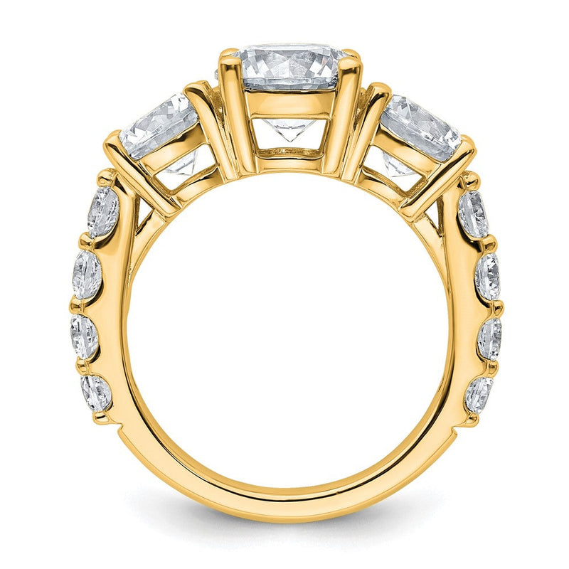 True Origin 14K Gelbgold 5 Karat Im Labor Gezüchtet Diamant Vs+ F+ Komplett Rund Dreistein Ring