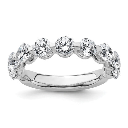 14K Weißgold True Origin 2 1/4 Karat Im Labor Gezüchtet Diamant Vs D E F Komplett Nine Stein Ring