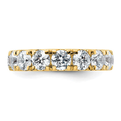 True Origin 14K Gelbgold 4 Karat Im Labor Gezüchtet Diamant Vs+ F+ Komplett Rund Eleven Stein Ring
