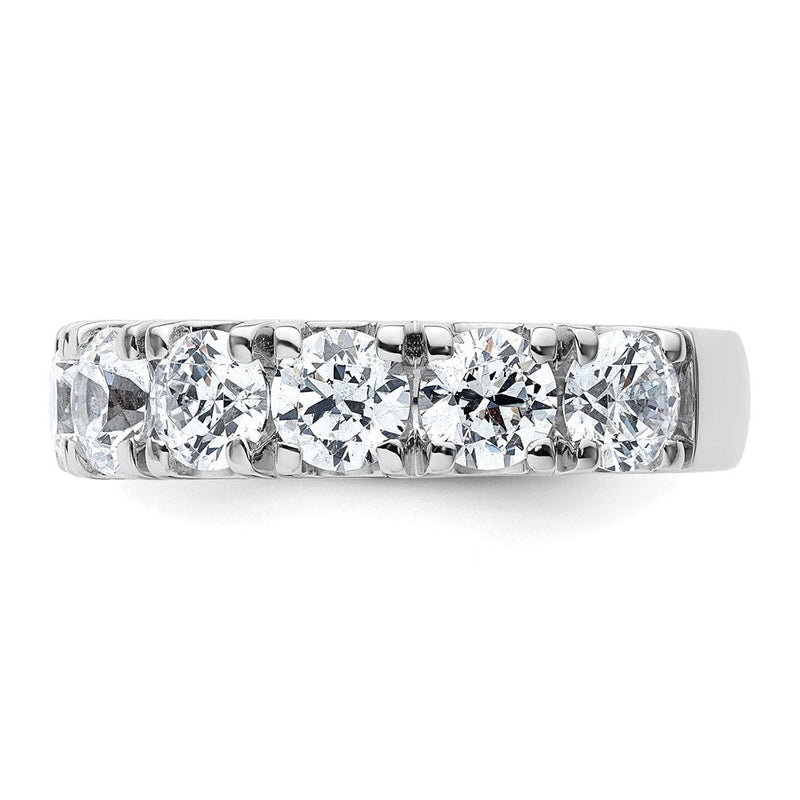 True Origin 14K Weißgold 5 Karat Im Labor Gezüchtet Diamant Vs+ F+ Komplett Rund Eleven Stein Ring