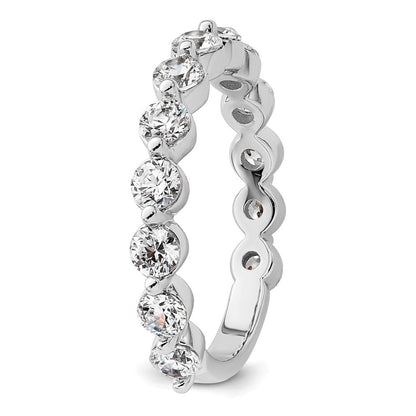 True Origin 14K Weißgold 1 1/2 Karat Im Labor Gezüchtet Diamant Vs+ F+ Komplett Rund Thirteen Stein Ring