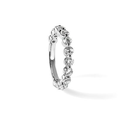 True Origin 14K Weißgold 1 1/2 Karat Im Labor Gezüchtet Diamant Vs+ F+ Komplett Rund Thirteen Stein Ring