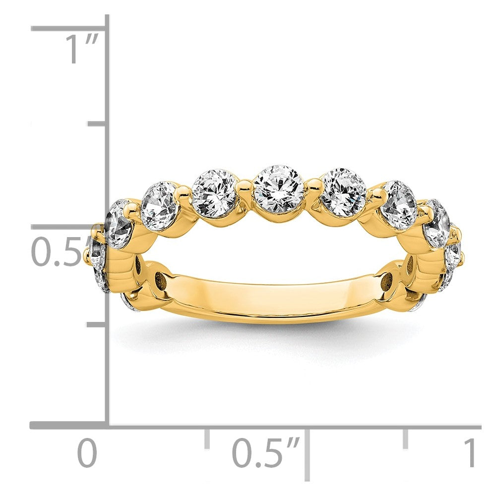 14K Gelbgold True Origin 1 1/2 Karat Im Labor Gezüchtet Diamant Vs D E F Komplett Thirteen Stein Ring