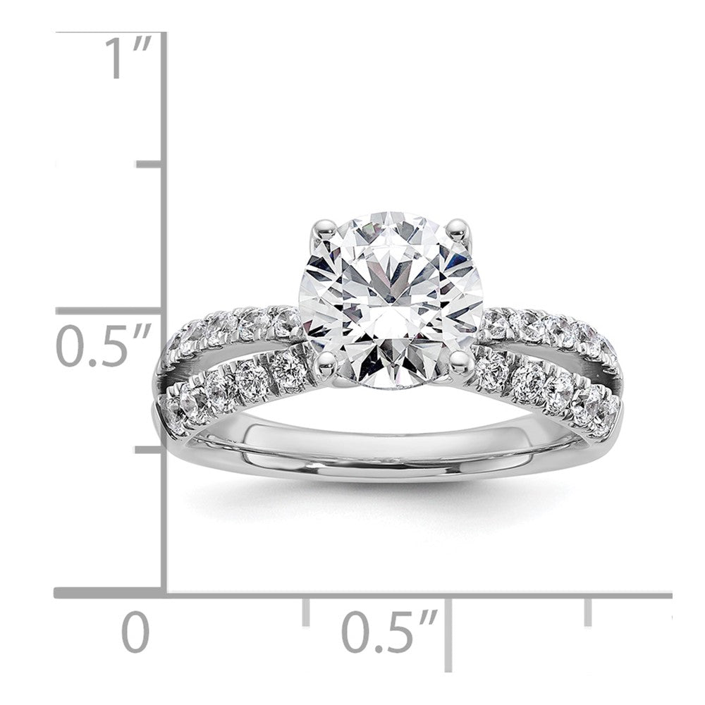 True Origin 14K Weißgold 2 5/8 Karat Im Labor Gezüchtet Diamant Vs+ F+ Komplett Rund Verlobungsring