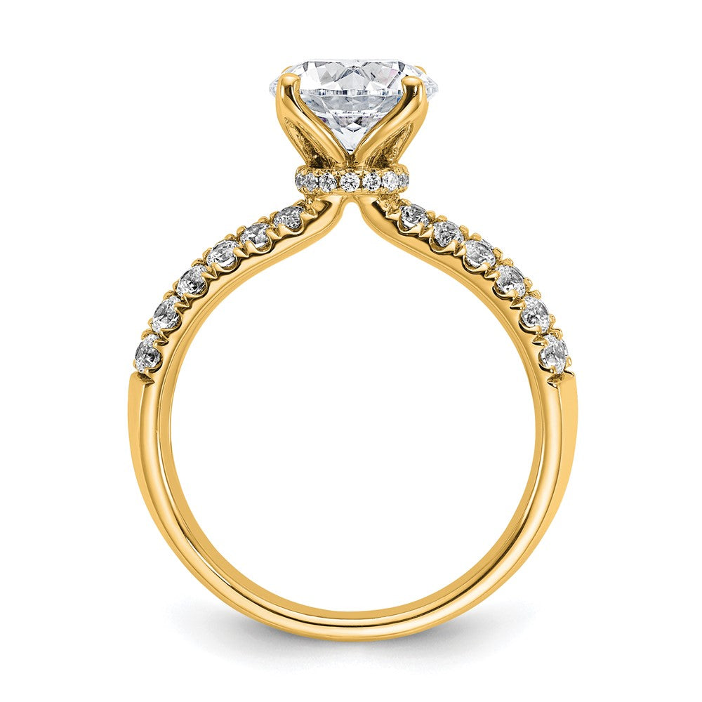 14K Gelbgold True Origin 2 5/8 Karat Rund Im Labor Gezüchtet Diamant Vs D E F Komplett Verlobungsring