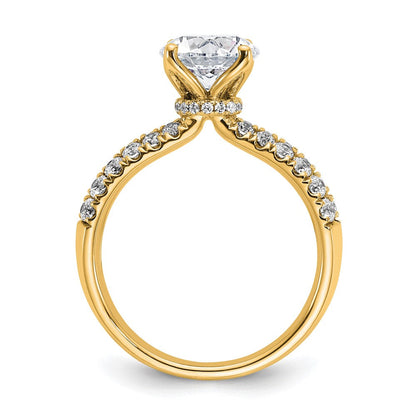 14K Gelbgold True Origin 2 5/8 Karat Rund Im Labor Gezüchtet Diamant Vs D E F Komplett Verlobungsring