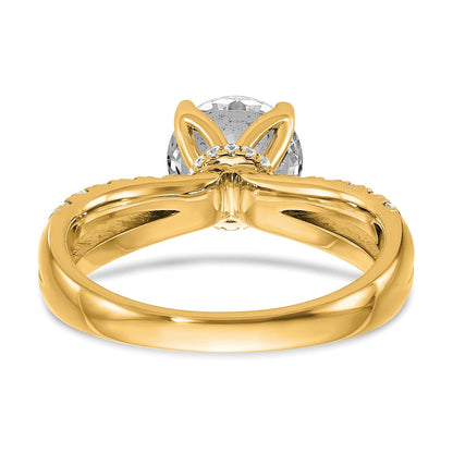 14K Gelbgold True Origin 2 5/8 Karat Rund Im Labor Gezüchtet Diamant Vs D E F Komplett Verlobungsring