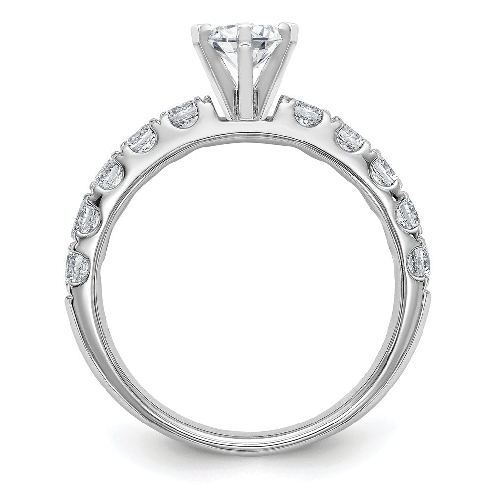 14K Weißgold Zertifiziert Im Labor Gezüchtet Diamant Vs Def 1ct Oval Mittig Ring