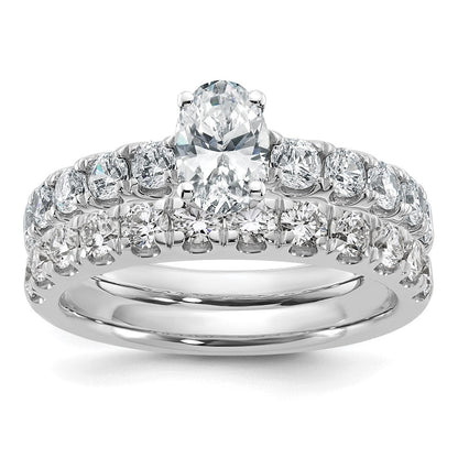 14K Weißgold Zertifiziert Im Labor Gezüchtet Diamant Vs Def 1ct Oval Mittig Ring