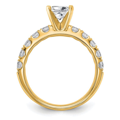 14K Gelbgold Zertifiziert Im Labor Gezüchtet Diamant Vs Def 1ct Princess Mittig Ring