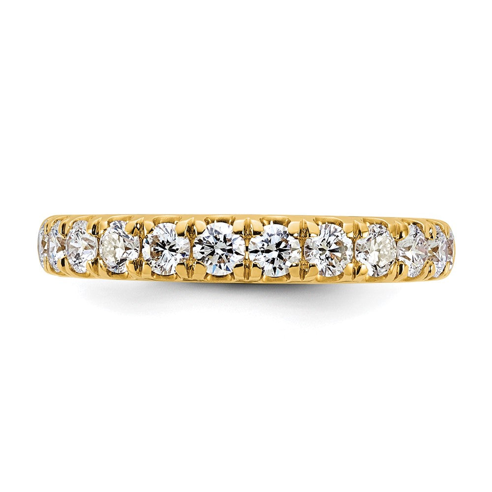 14K Gelbgold 7/8 Karat Im Labor Gezüchtet Diamant Vs+ F+ Komplett Ehering Ring