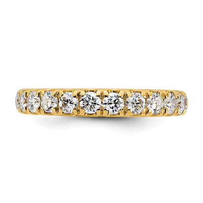14K Gelbgold 7/8 Karat Im Labor Gezüchtet Diamant Vs+ F+ Komplett Ehering Ring