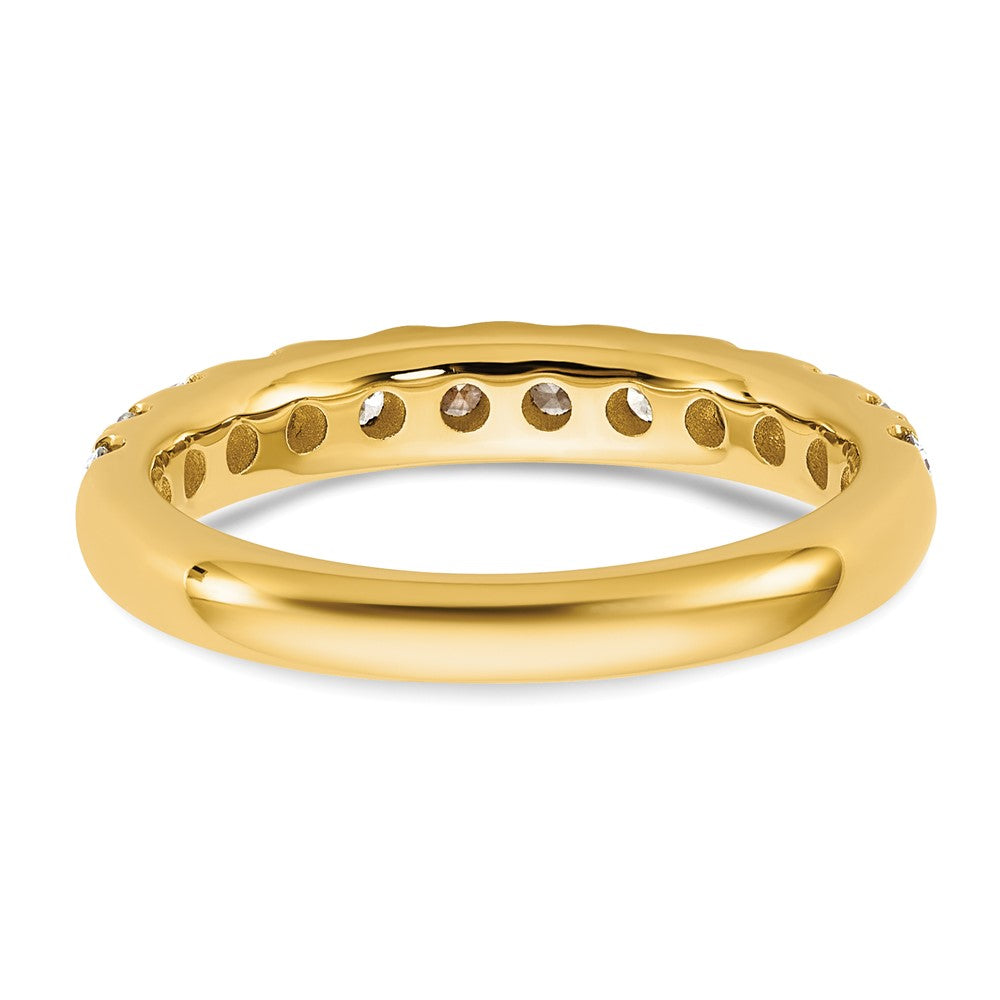 14K Gelbgold 7/8 Karat Im Labor Gezüchtet Diamant Vs+ F+ Komplett Ehering Ring