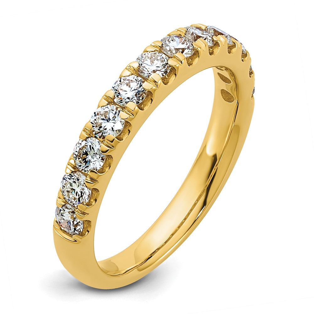 14K Gelbgold 7/8 Karat Im Labor Gezüchtet Diamant Vs+ F+ Komplett Ehering Ring