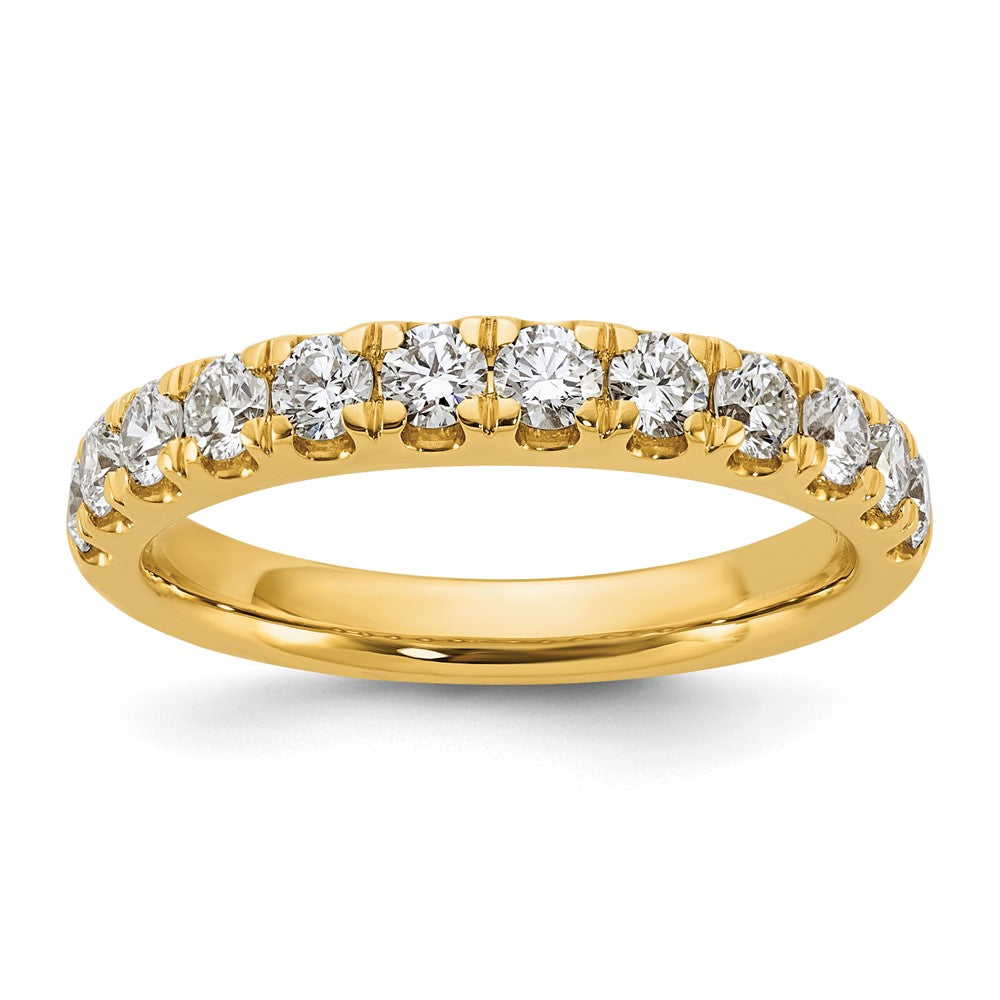 14K Gelbgold 7/8 Karat Im Labor Gezüchtet Diamant Vs+ F+ Komplett Ehering Ring