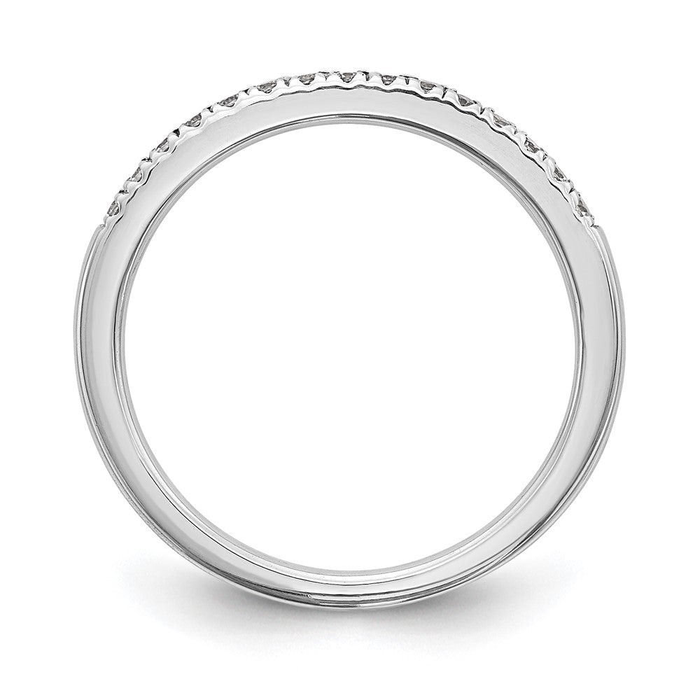 14K Weißgold Ehering mit natürlichen Diamanten