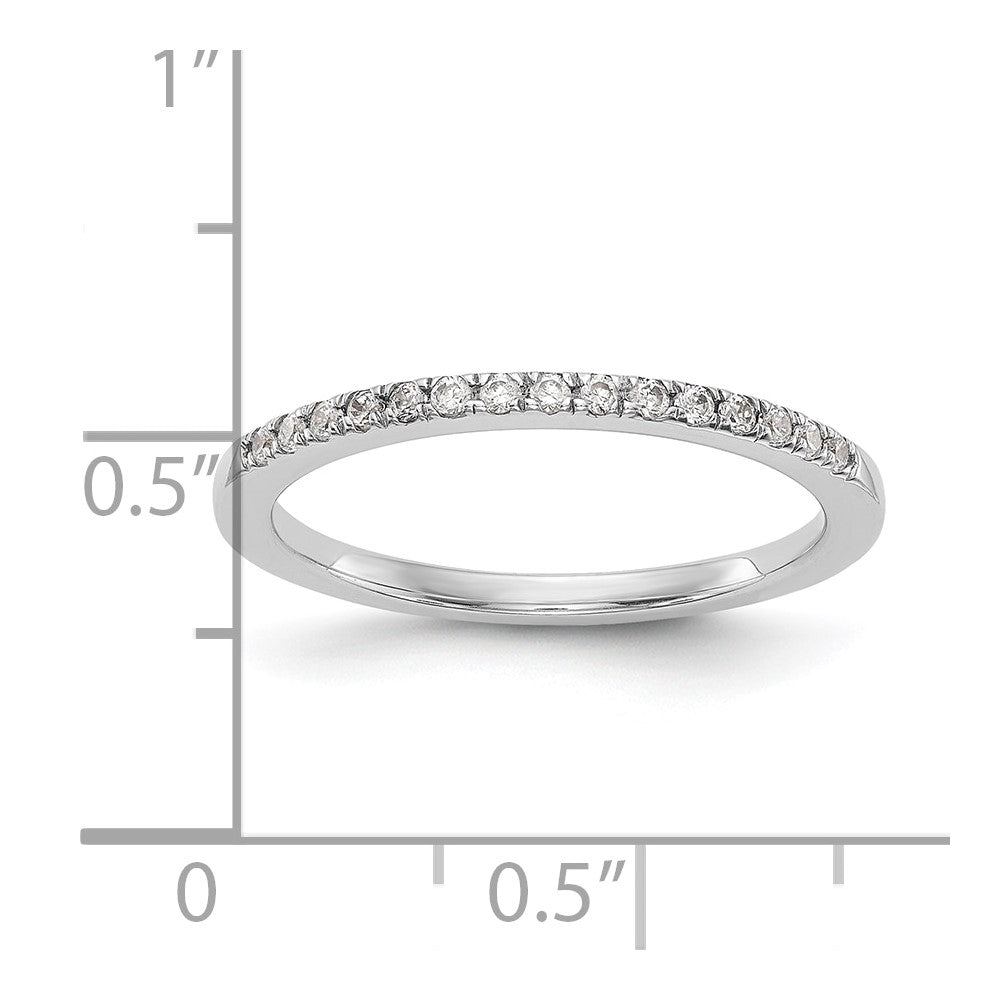 14K Weißgold Ehering mit natürlichen Diamanten