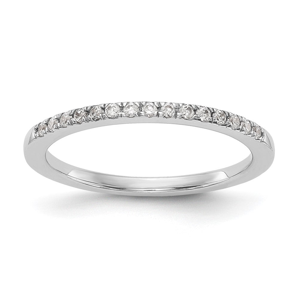 14K Weißgold Ehering mit natürlichen Diamanten