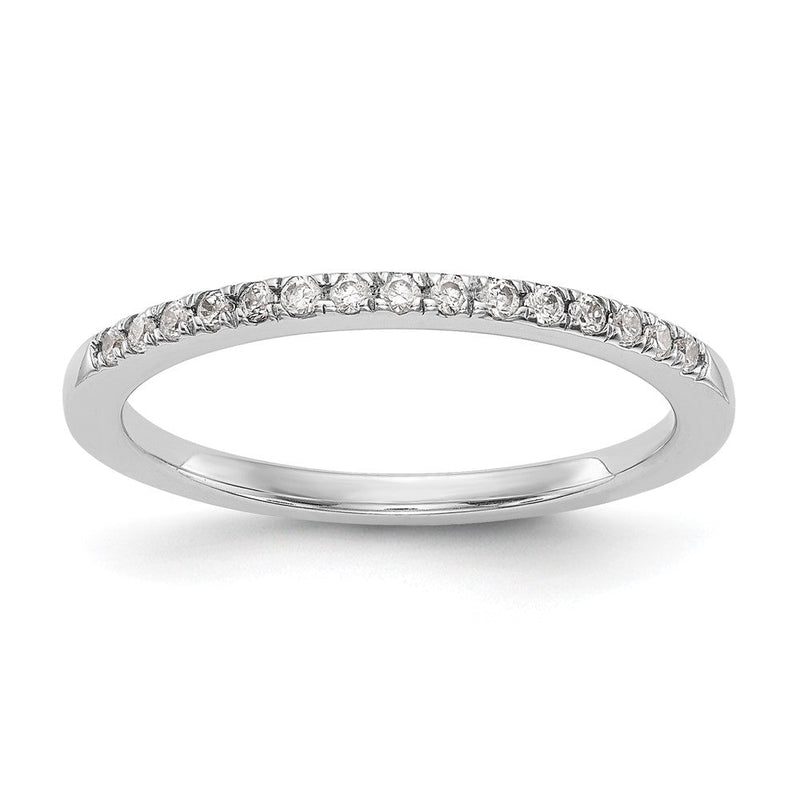 14K Weißgold Ehering mit natürlichen Diamanten