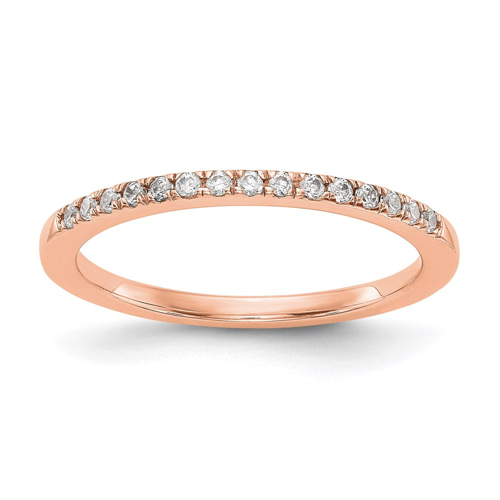 Trauring aus 14K Roségold mit natürlichen Diamanten