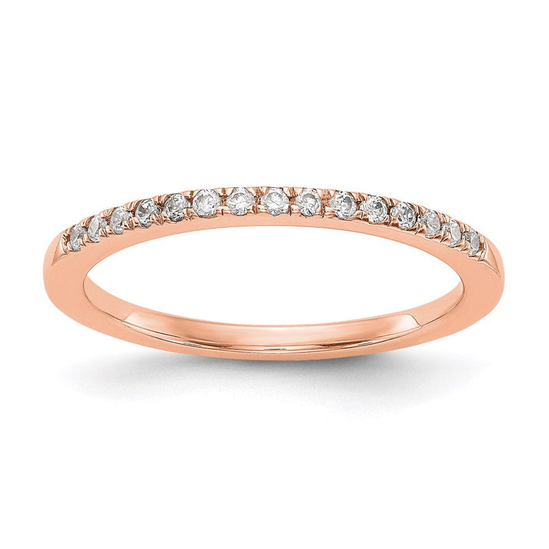 Ehering aus 14K Roségold mit natürlichen Diamanten