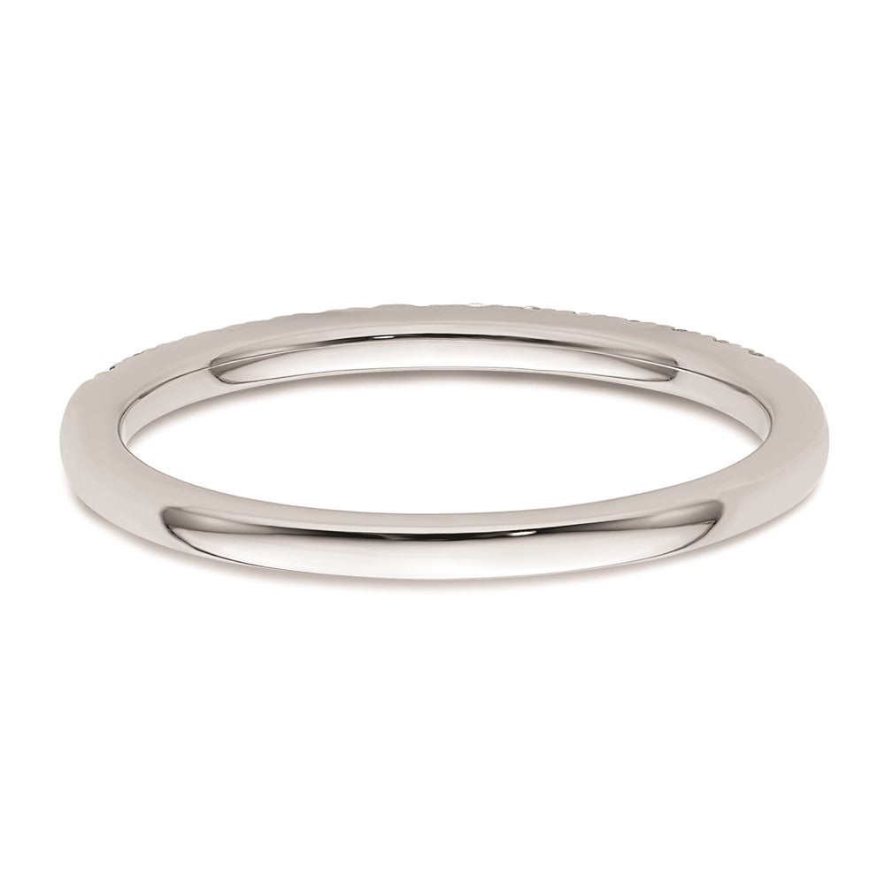 14K Weißgold Ehering mit natürlichen Diamanten