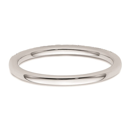 14K Weißgold Ehering mit natürlichen Diamanten