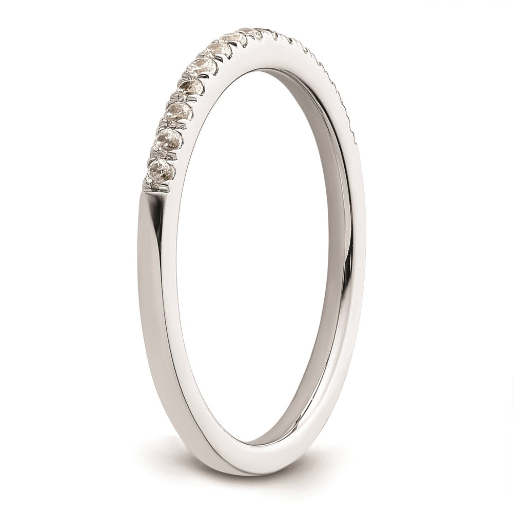 14K Weißgold Ehering mit natürlichen Diamanten