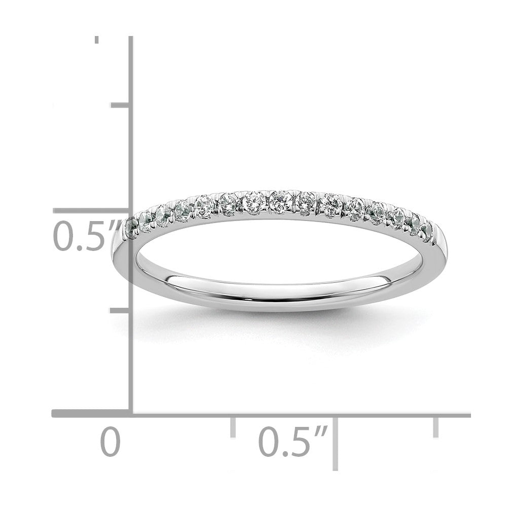 14K Weißgold Ehering mit natürlichen Diamanten