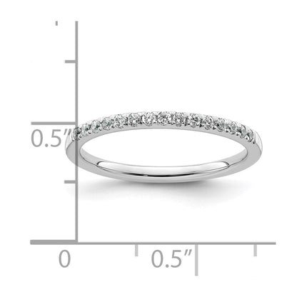 14K Weißgold Ehering mit natürlichen Diamanten