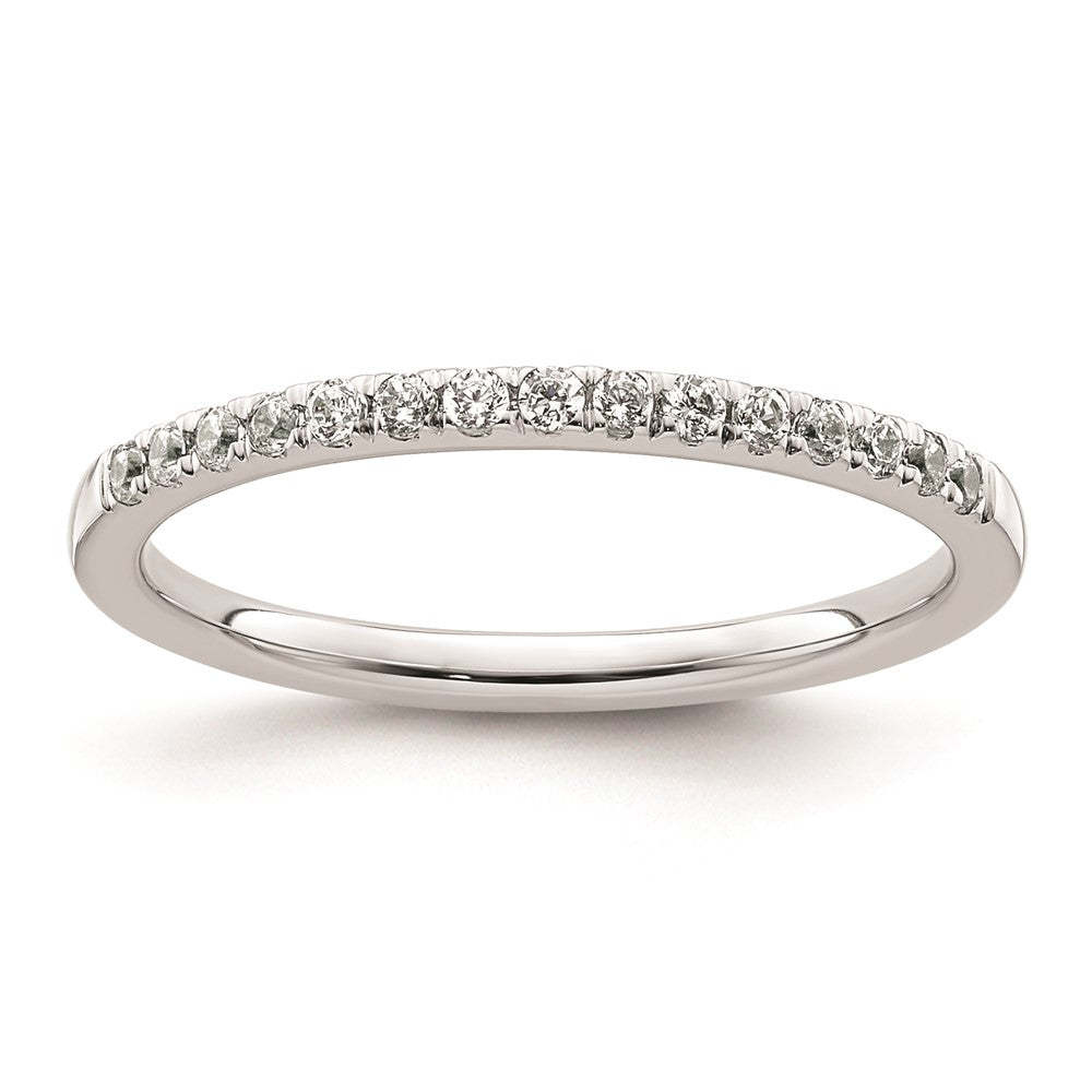 14K Weißgold Ehering mit natürlichen Diamanten