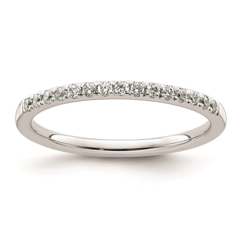 14K Weißgold Ehering mit natürlichen Diamanten