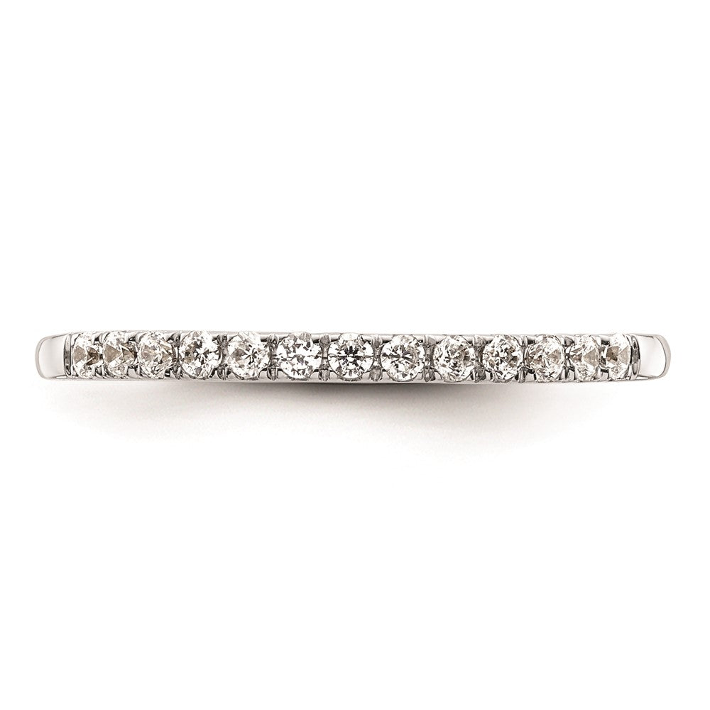 14K Weißgold Ehering mit natürlichen Diamanten
