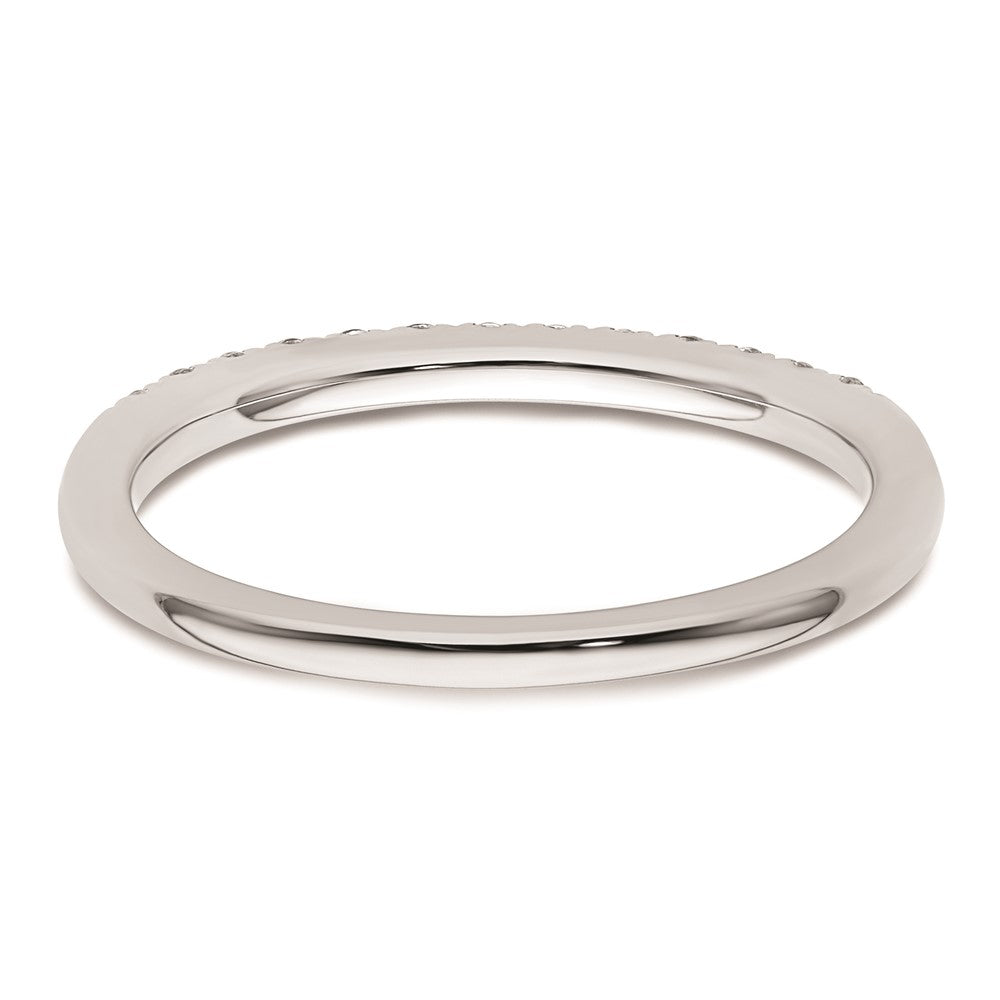 14K Weißgold Ehering mit natürlichen Diamanten