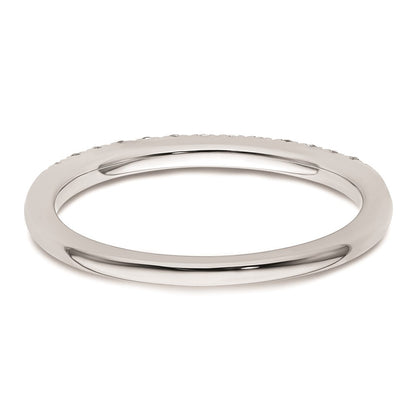 14K Weißgold Ehering mit natürlichen Diamanten