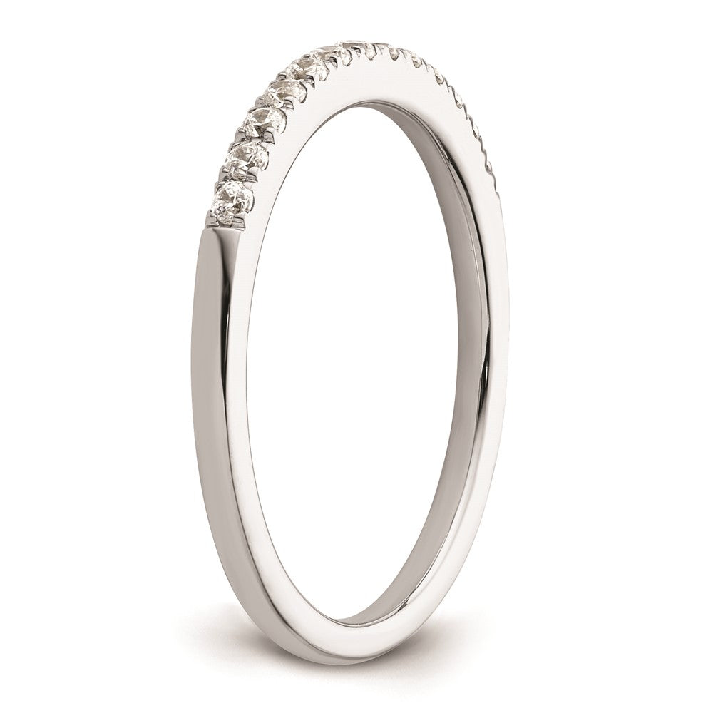 14K Weißgold Ehering mit natürlichen Diamanten