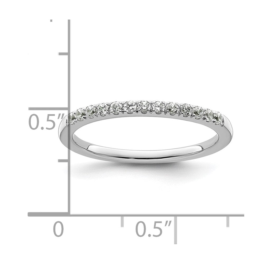14K Weißgold Ehering mit natürlichen Diamanten