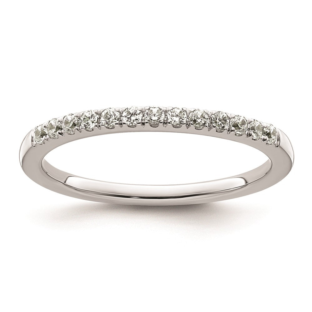 14K Weißgold Ehering mit natürlichen Diamanten