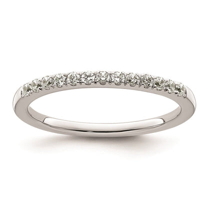 14K Weißgold Ehering mit natürlichen Diamanten