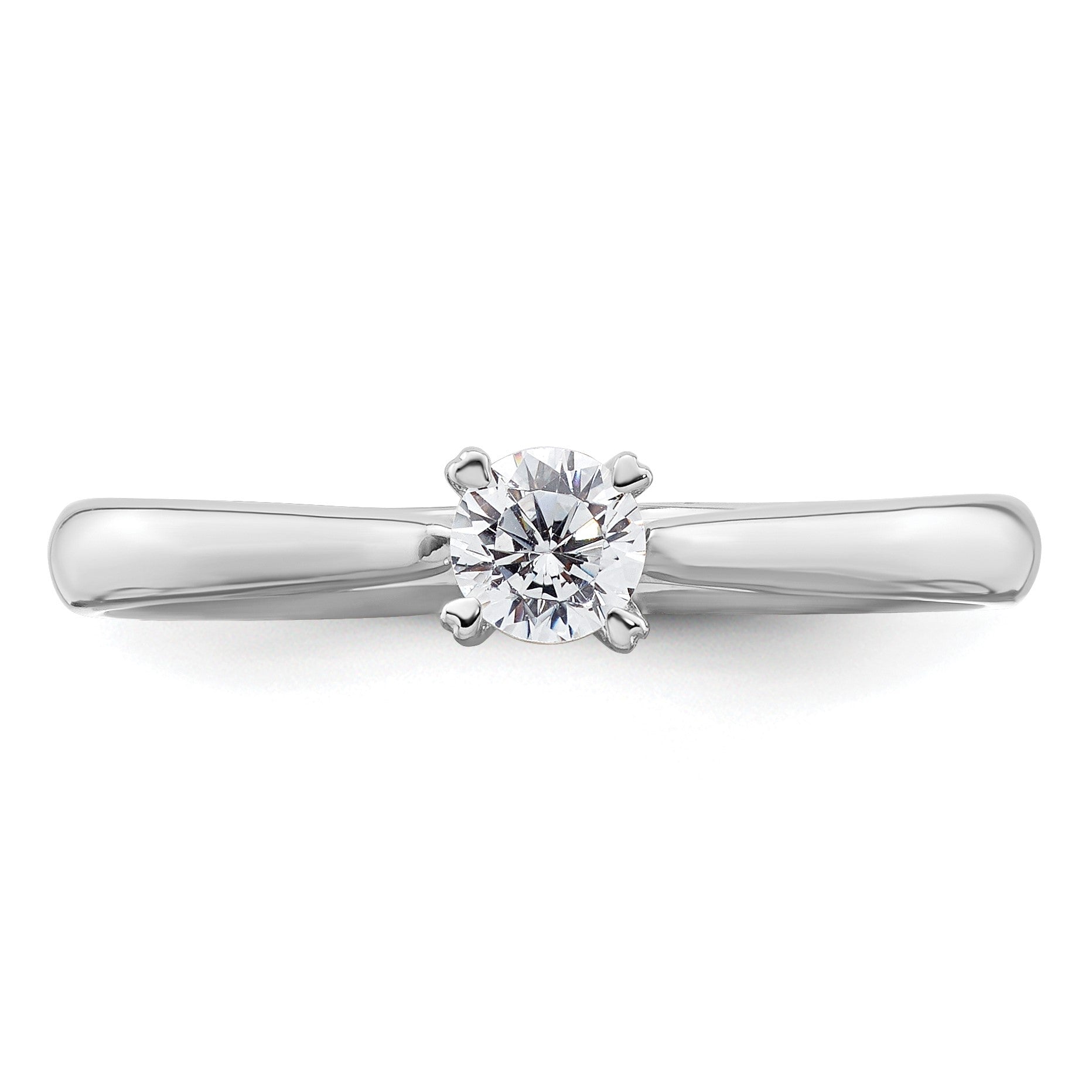 True Origin 14K Weißgold Solitär-Verlobungsring mit 0,25 ct. im Rund-Brillantschliff, laborgezüchtetem Diamanten, VS/SI+ G+